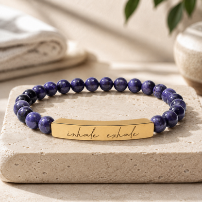 Inhale Exhale - Natural Energy Stone Bead Bracelet