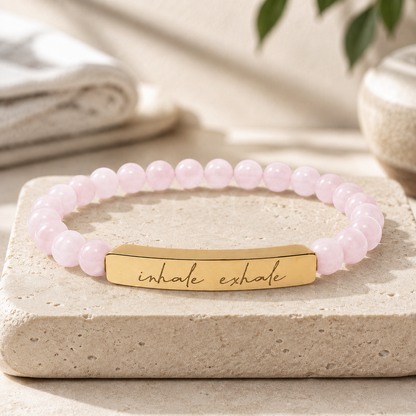 Inhale Exhale - Natural Energy Stone Bead Bracelet
