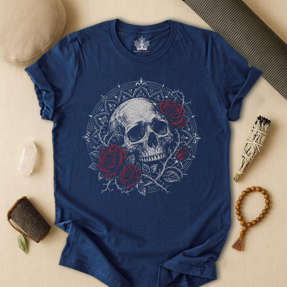 Skull & Roses Mandala Tee
