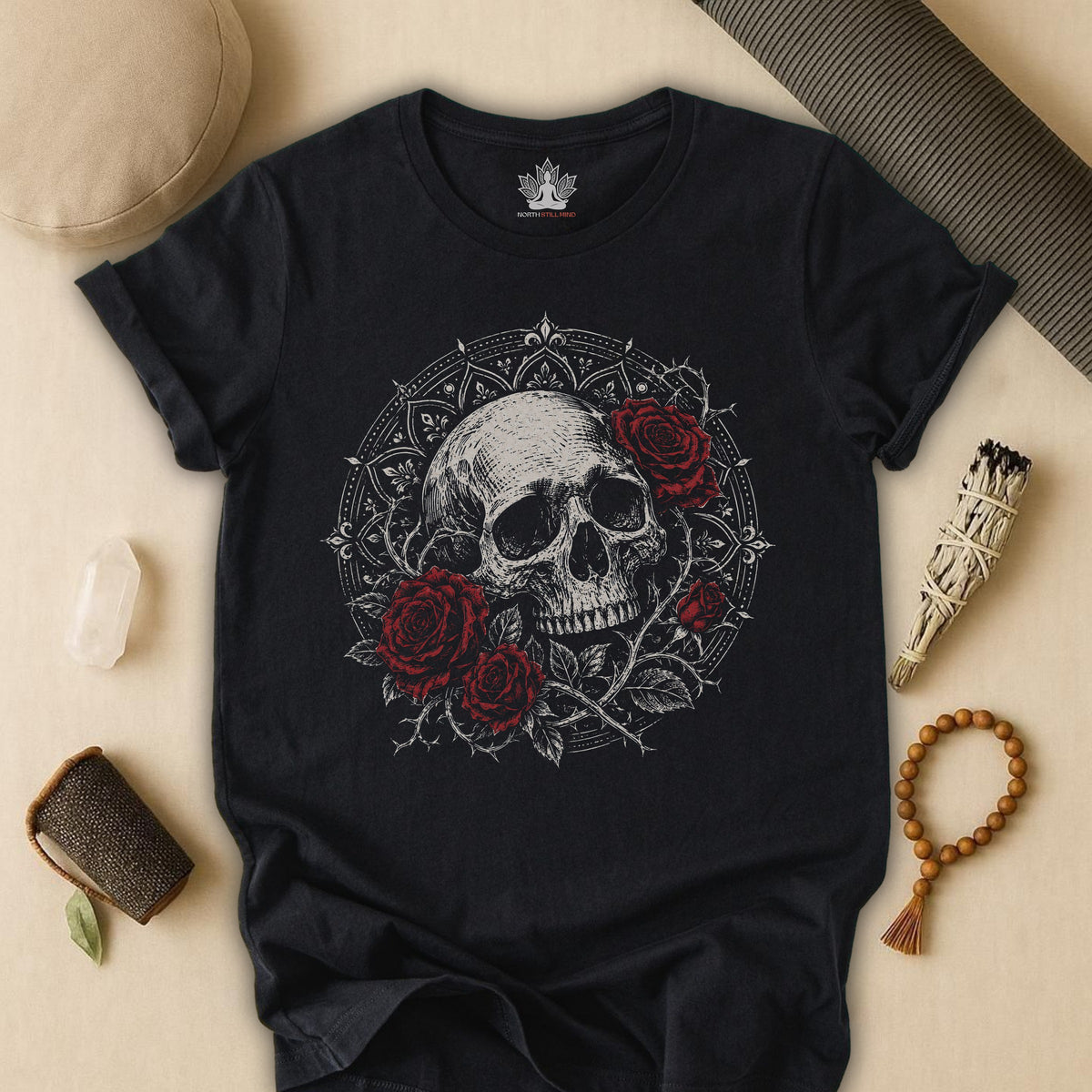 Skull & Roses Mandala Tee