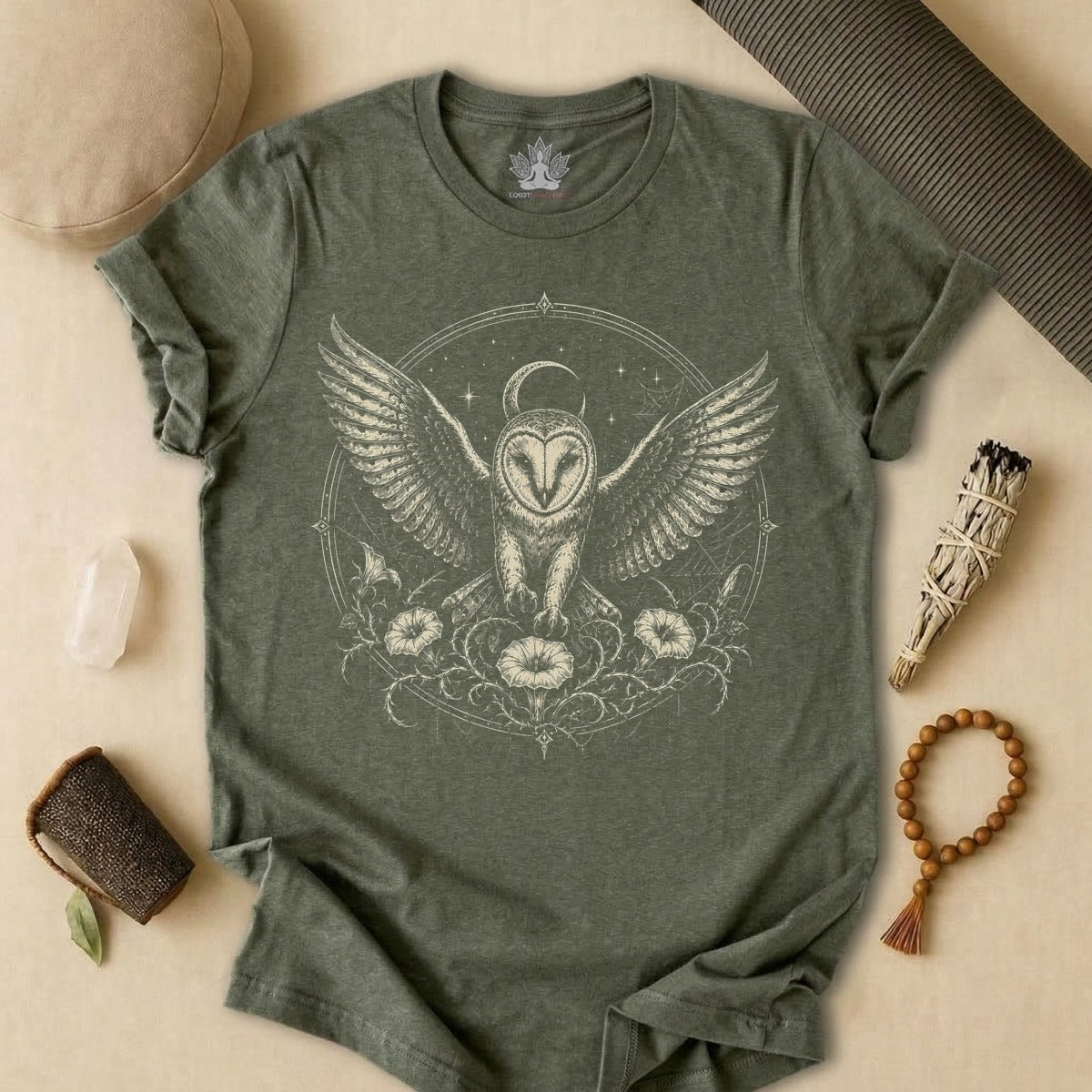 Mandala Owl Halloween Tee