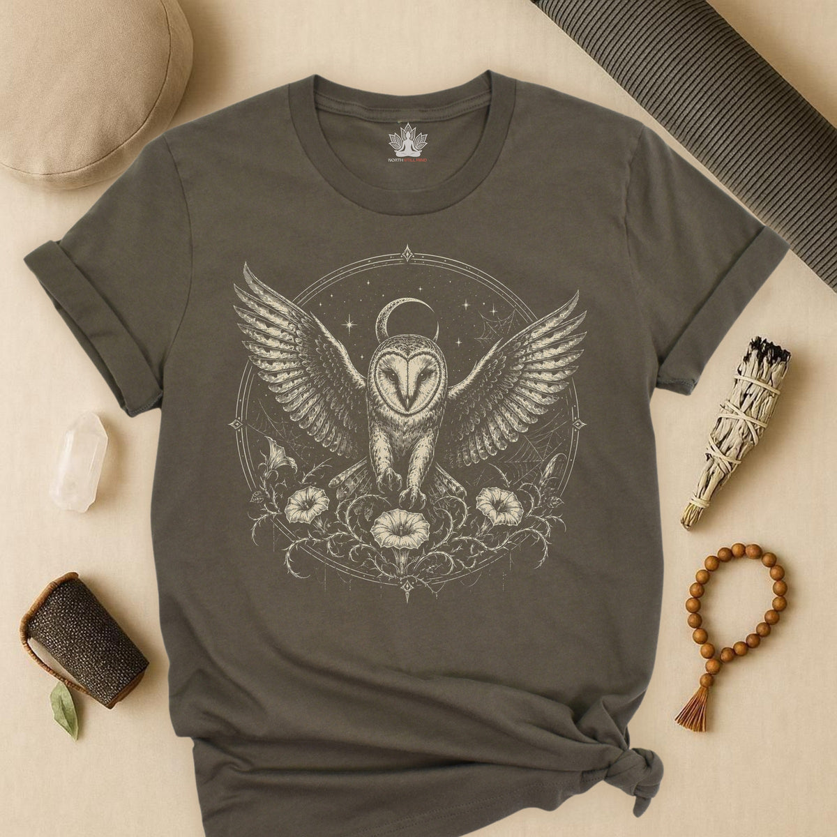 Mandala Owl Halloween Tee