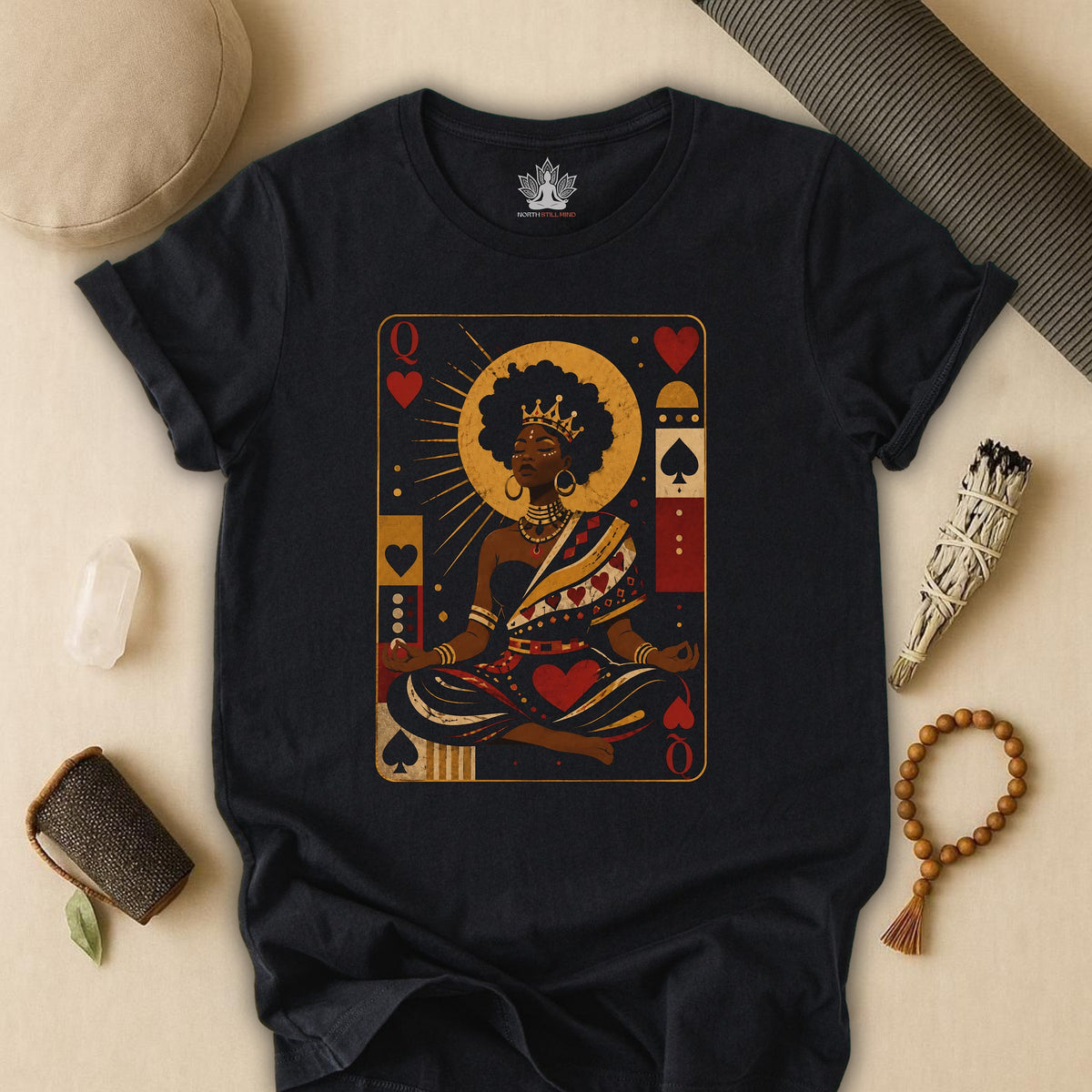 Meditating Queen of Hearts Tee