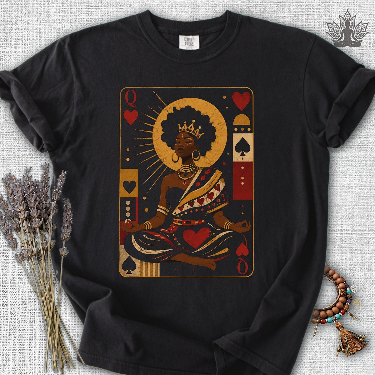 Meditating Queen of Hearts Comfort Colors® Tee