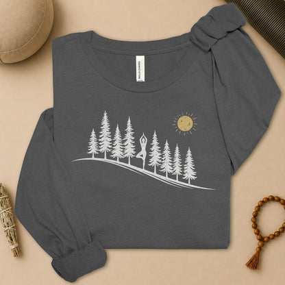 Forest Tree Pose Long Sleeve Tee