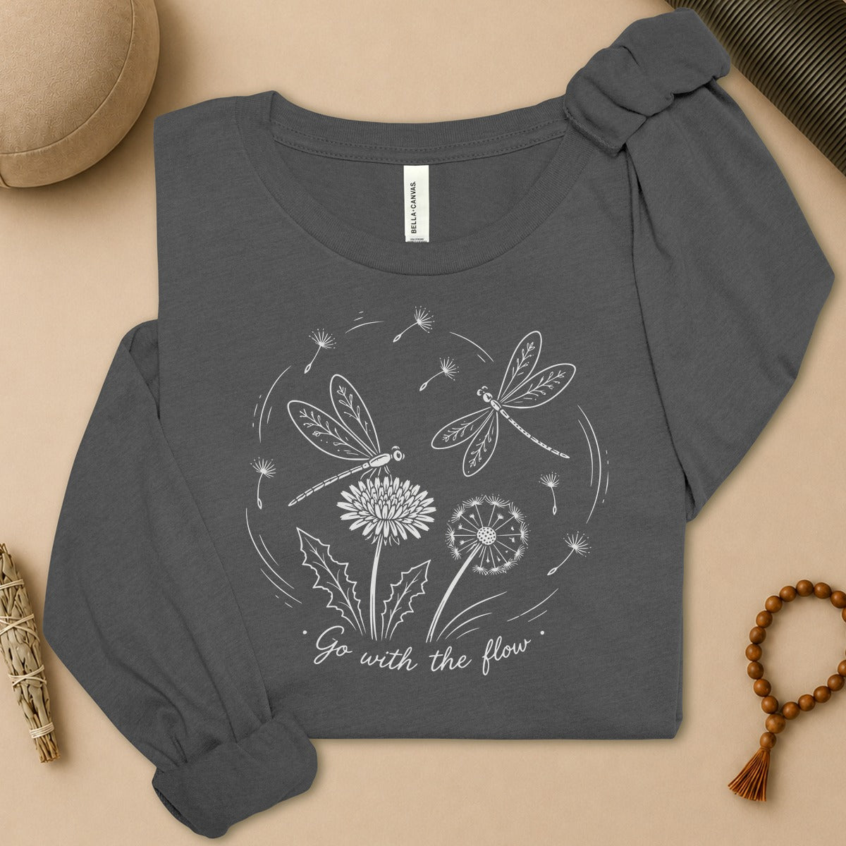 Dragonflies Go With The Flow Long Sleeve Tee