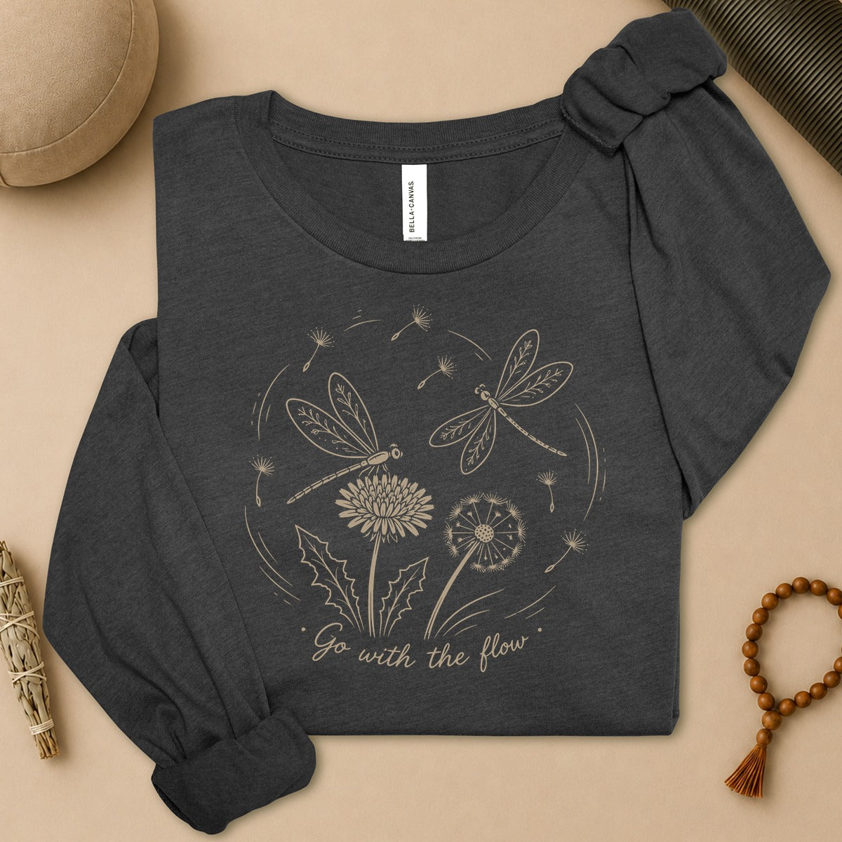 Dragonflies Go With The Flow Long Sleeve Tee