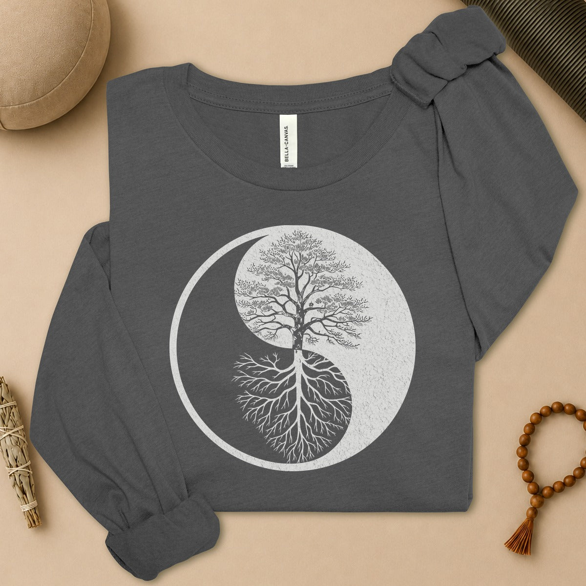 Yin Yang Tree Of Life Long Sleeve Tee