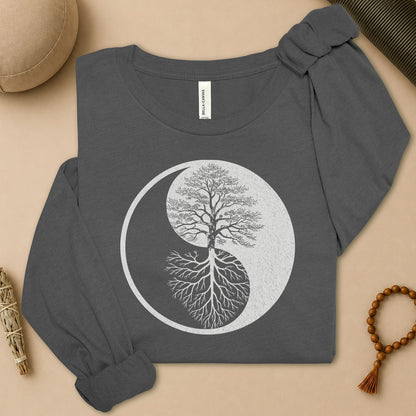 Yin Yang Tree Of Life Long Sleeve Tee