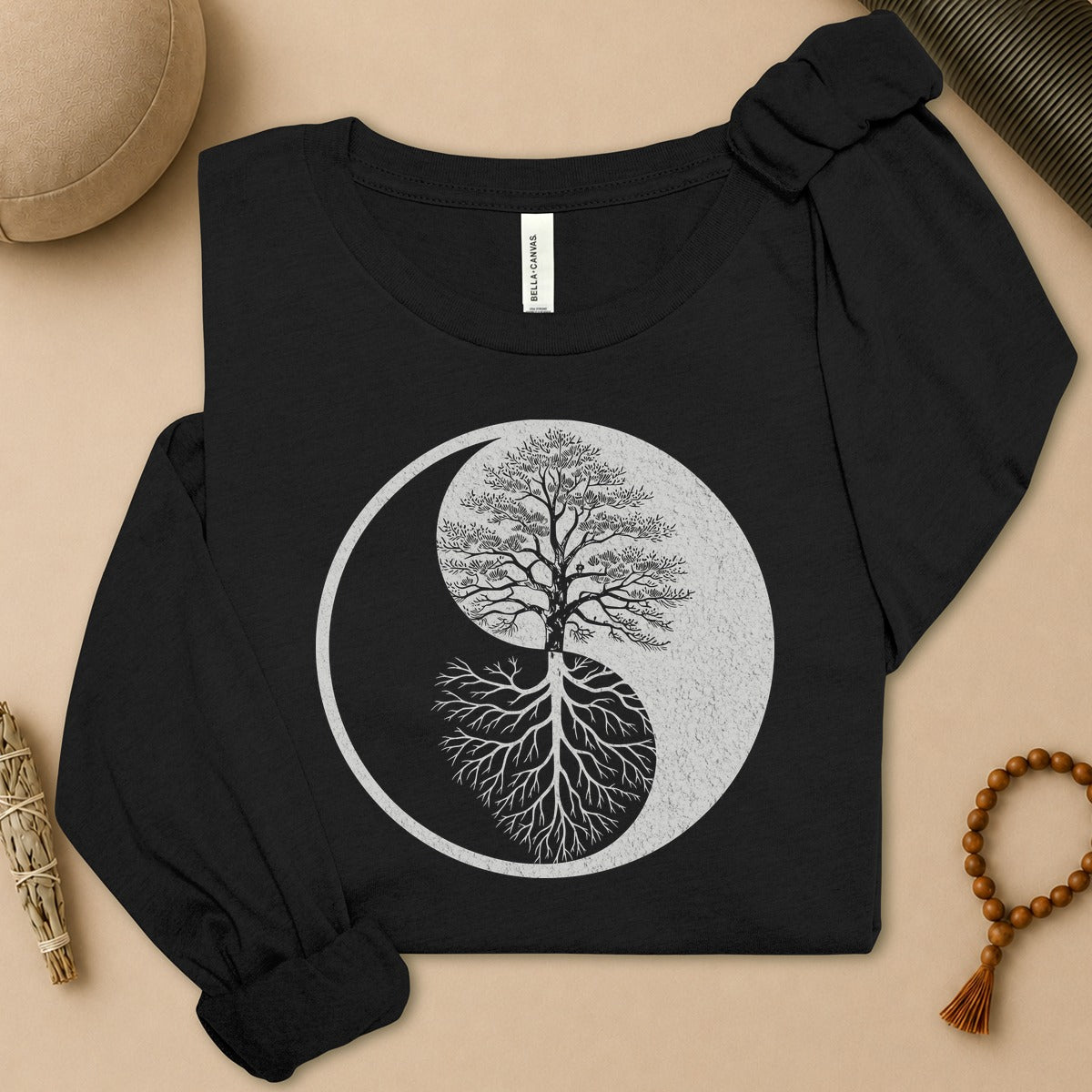 Yin Yang Tree Of Life Long Sleeve Tee