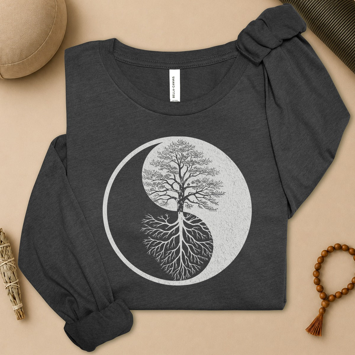 Yin Yang Tree Of Life Long Sleeve Tee