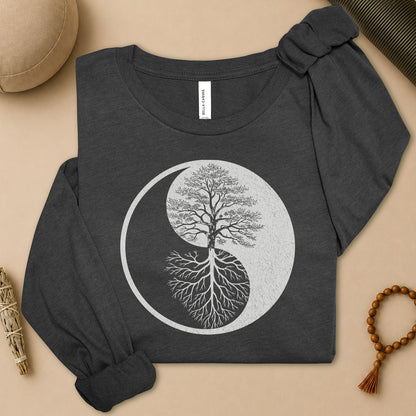 Yin Yang Tree Of Life Long Sleeve Tee