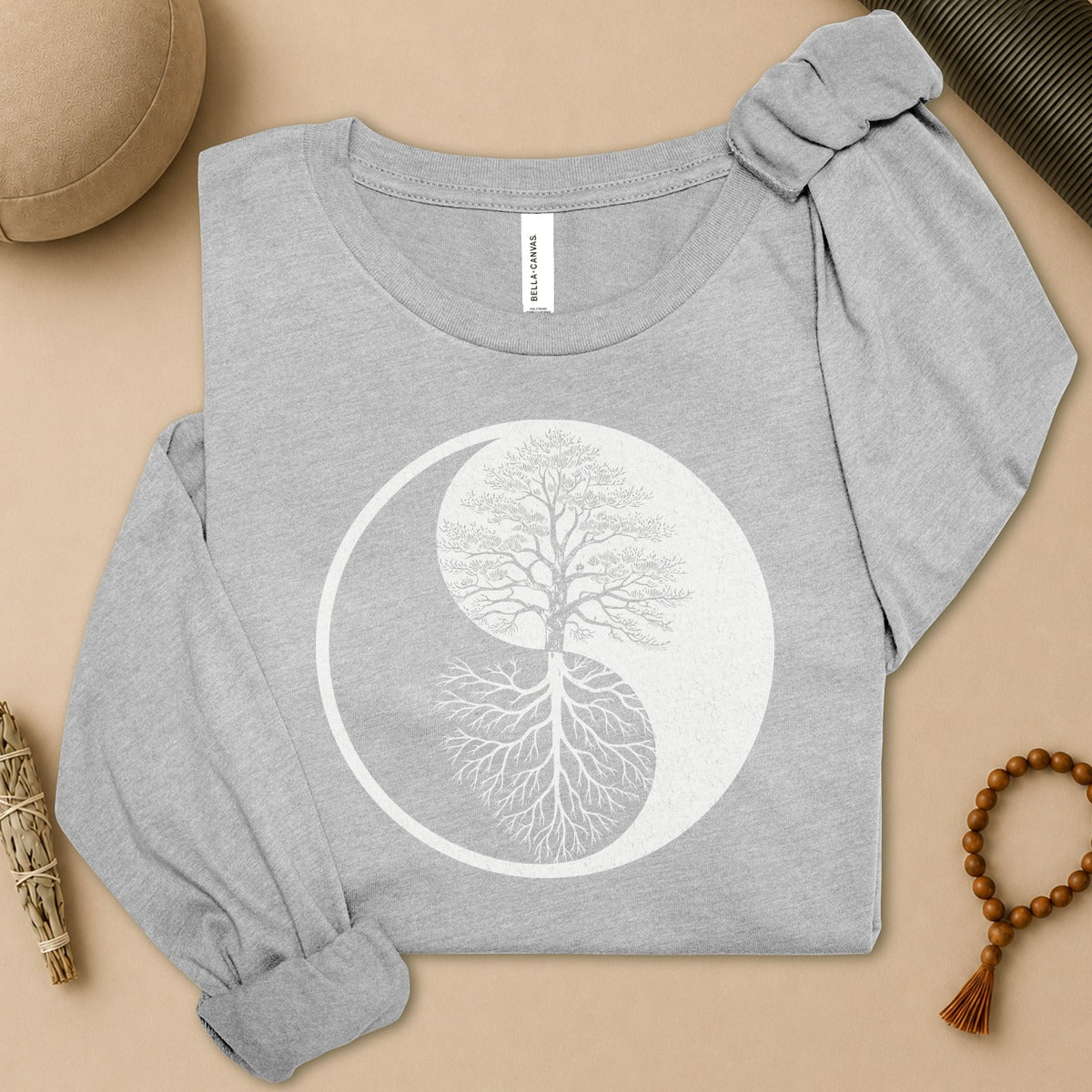 Yin Yang Tree Of Life Long Sleeve Tee
