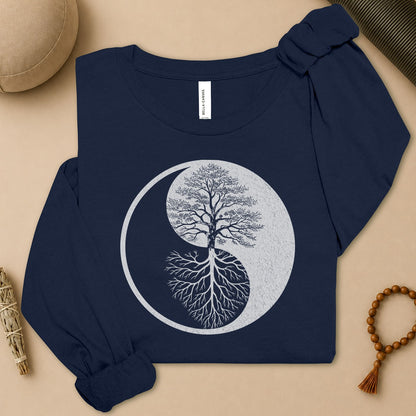 Yin Yang Tree Of Life Long Sleeve Tee