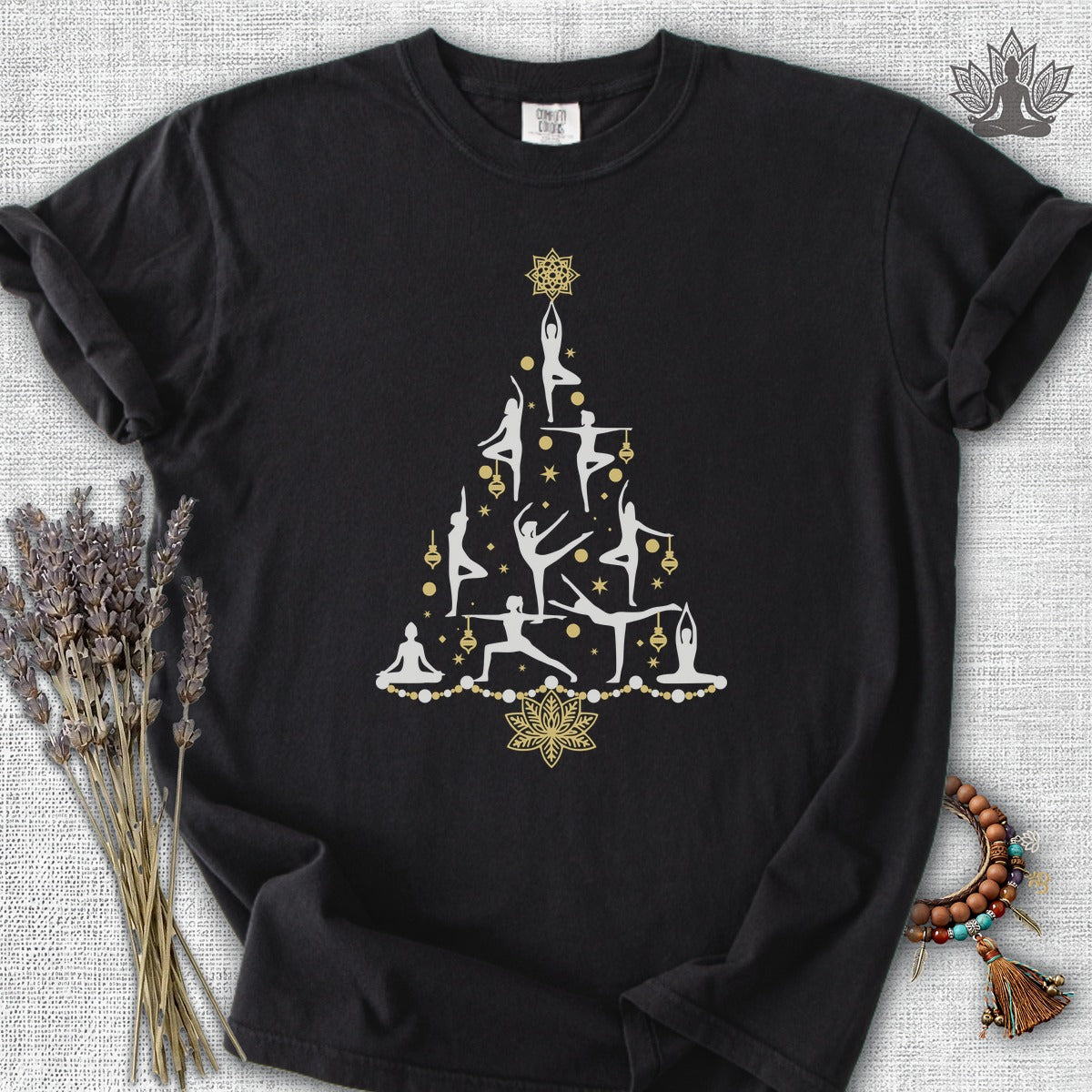Yoga Poses Christmas Tree Comfort Colors® Tee