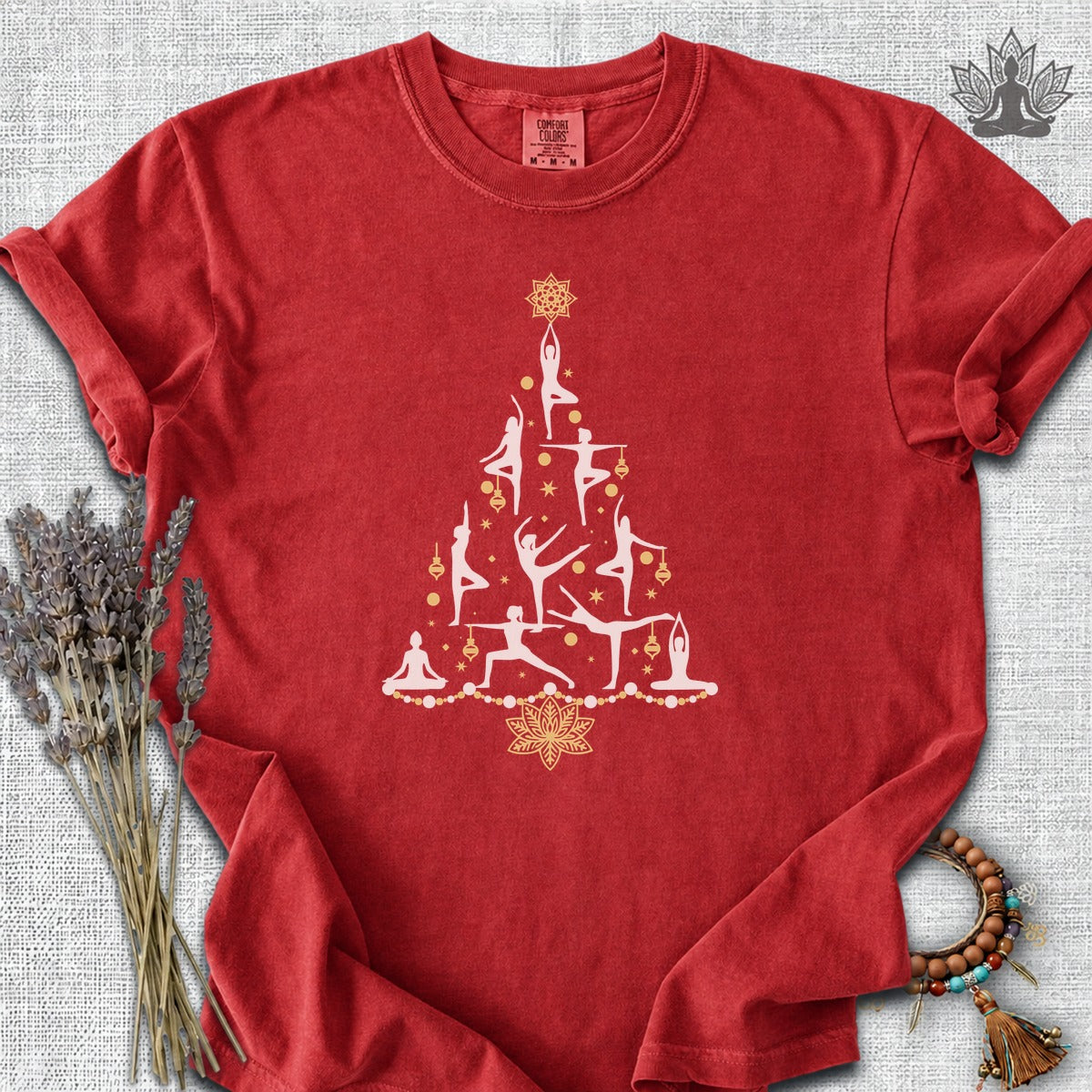 Yoga Poses Christmas Tree Comfort Colors® Tee