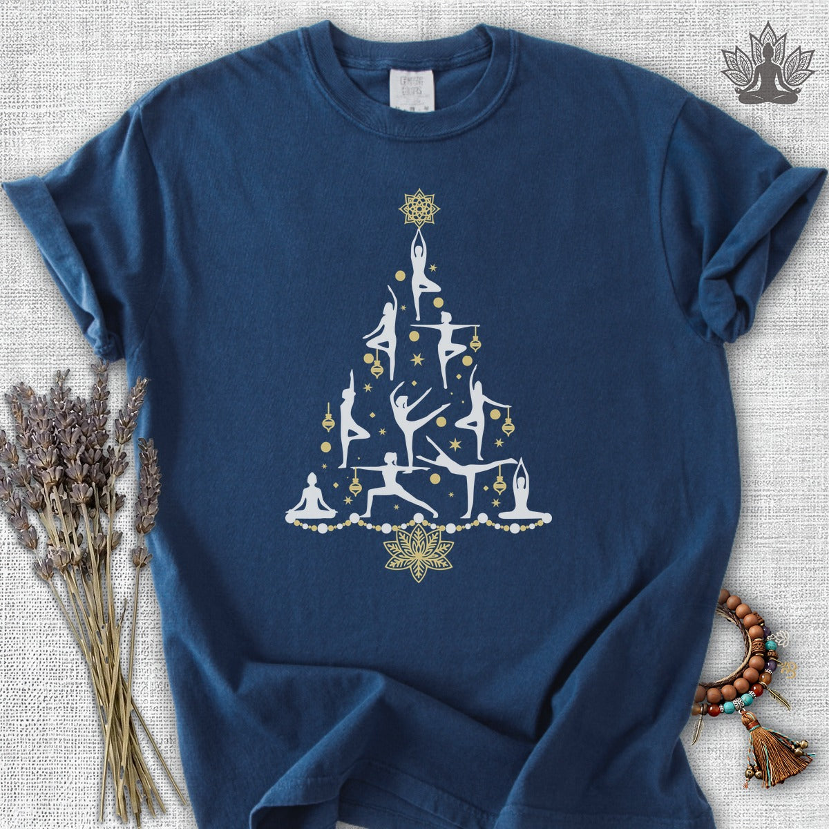 Yoga Poses Christmas Tree Comfort Colors® Tee
