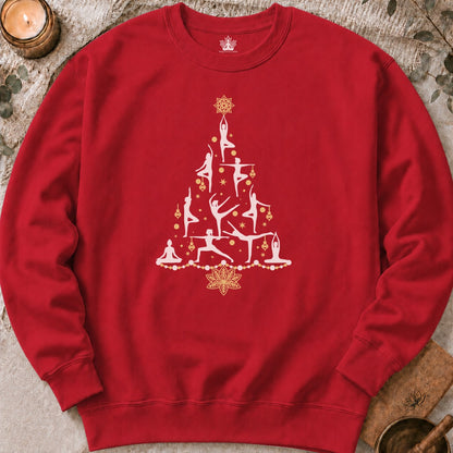 Yoga Poses Christmas Tree Sweatshirt