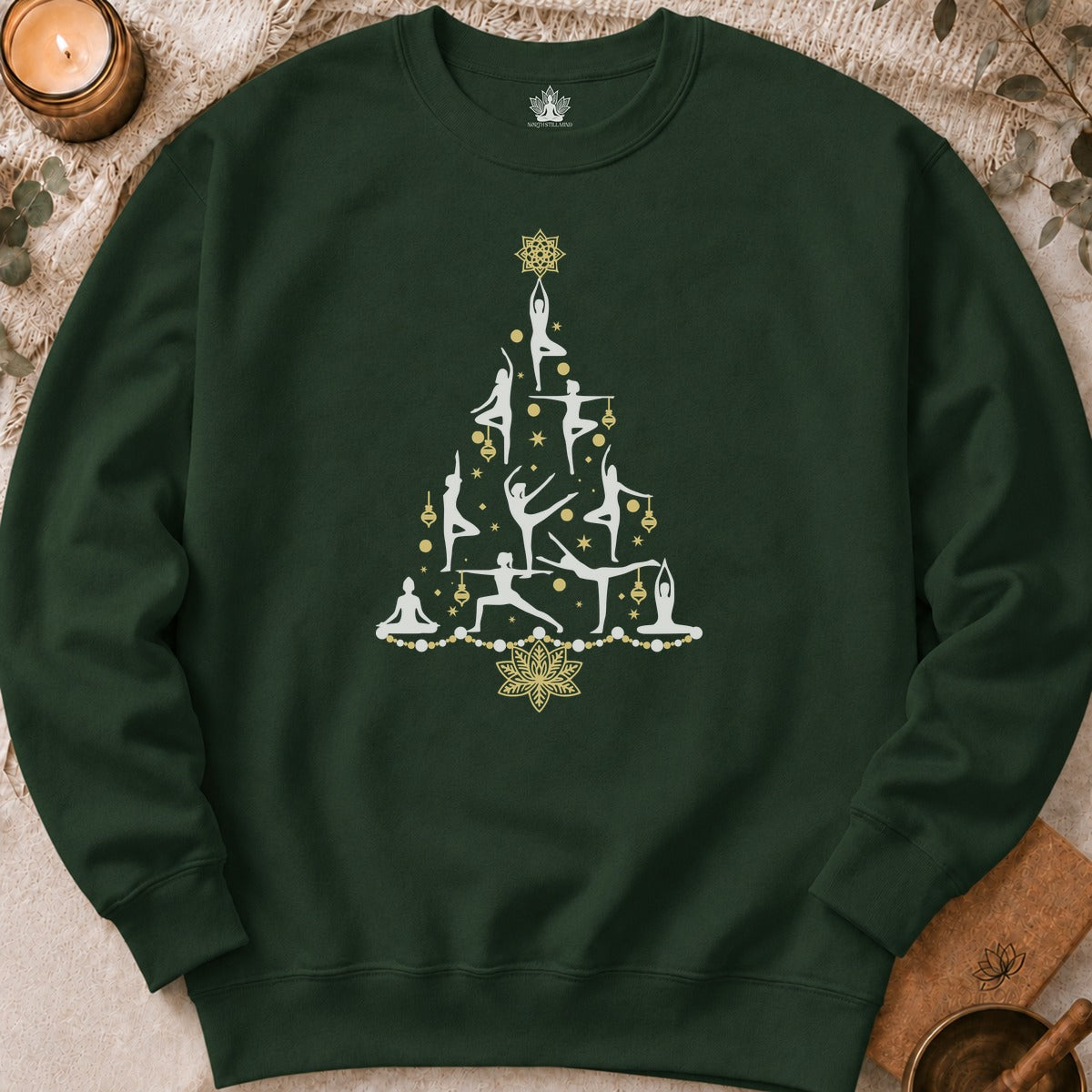 Yoga Poses Christmas Tree Sweatshirt