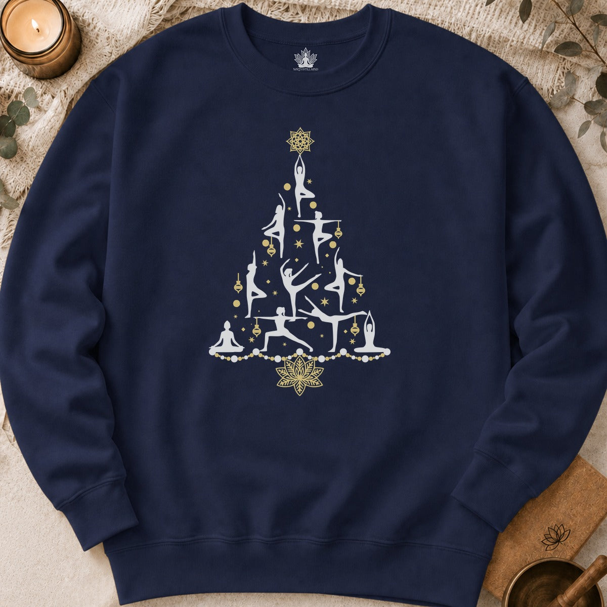 Yoga Poses Christmas Tree Sweatshirt