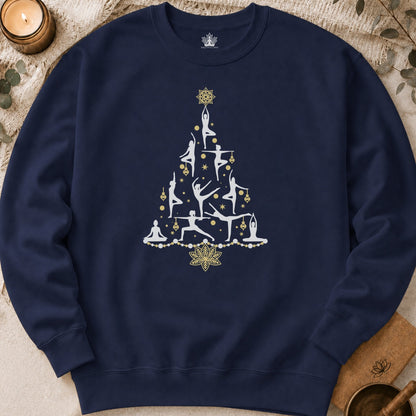 Yoga Poses Christmas Tree Sweatshirt