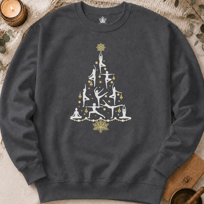 Yoga Poses Christmas Tree Sweatshirt