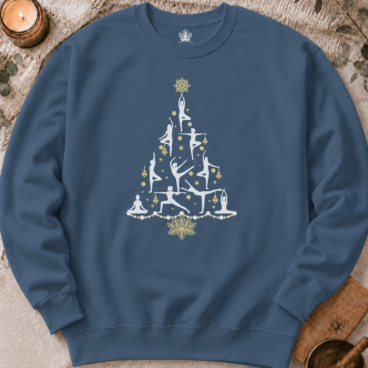 Yoga Poses Christmas Tree Sweatshirt