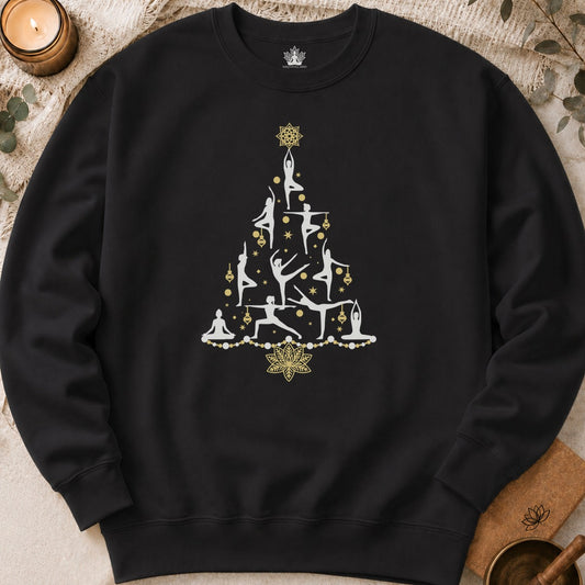 Yoga Poses Christmas Tree Sweatshirt