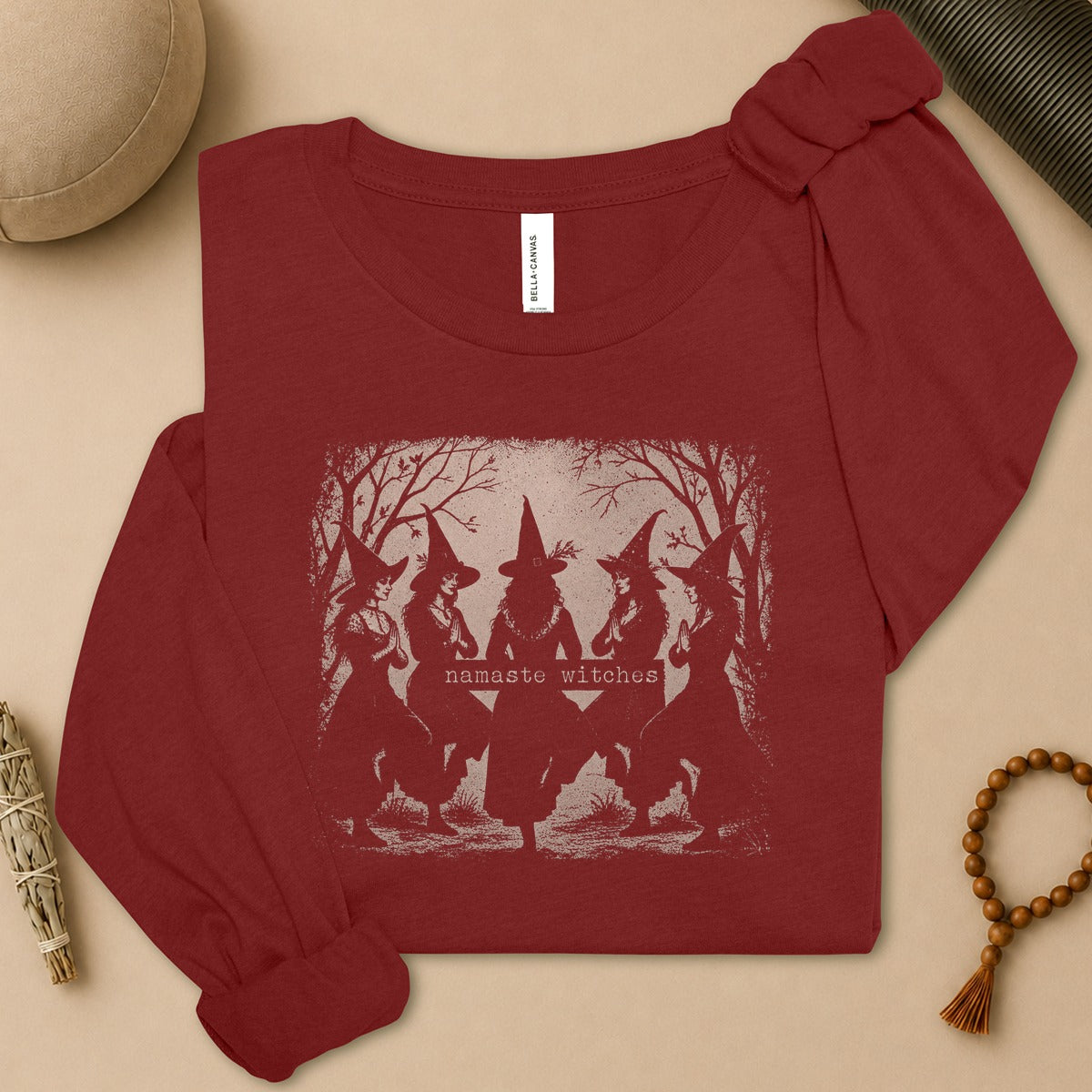 Namaste Witches Sisterhood Long Sleeve Tee
