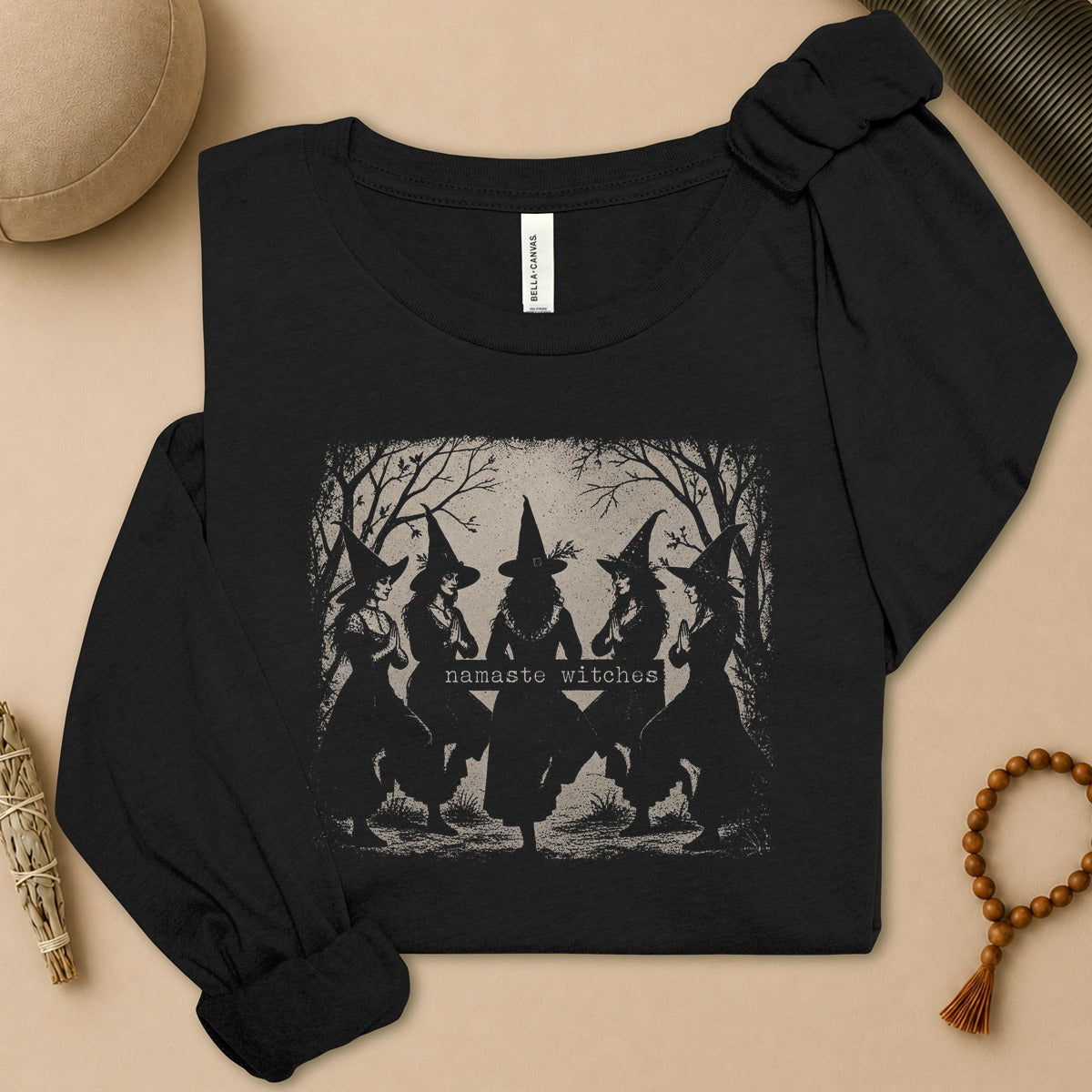 Namaste Witches Sisterhood Long Sleeve Tee