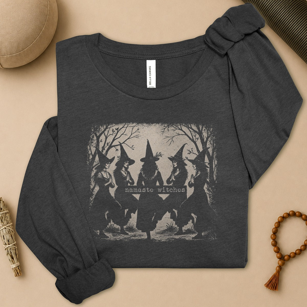 Namaste Witches Sisterhood Long Sleeve Tee