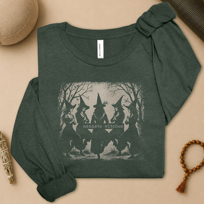 Namaste Witches Sisterhood Long Sleeve Tee