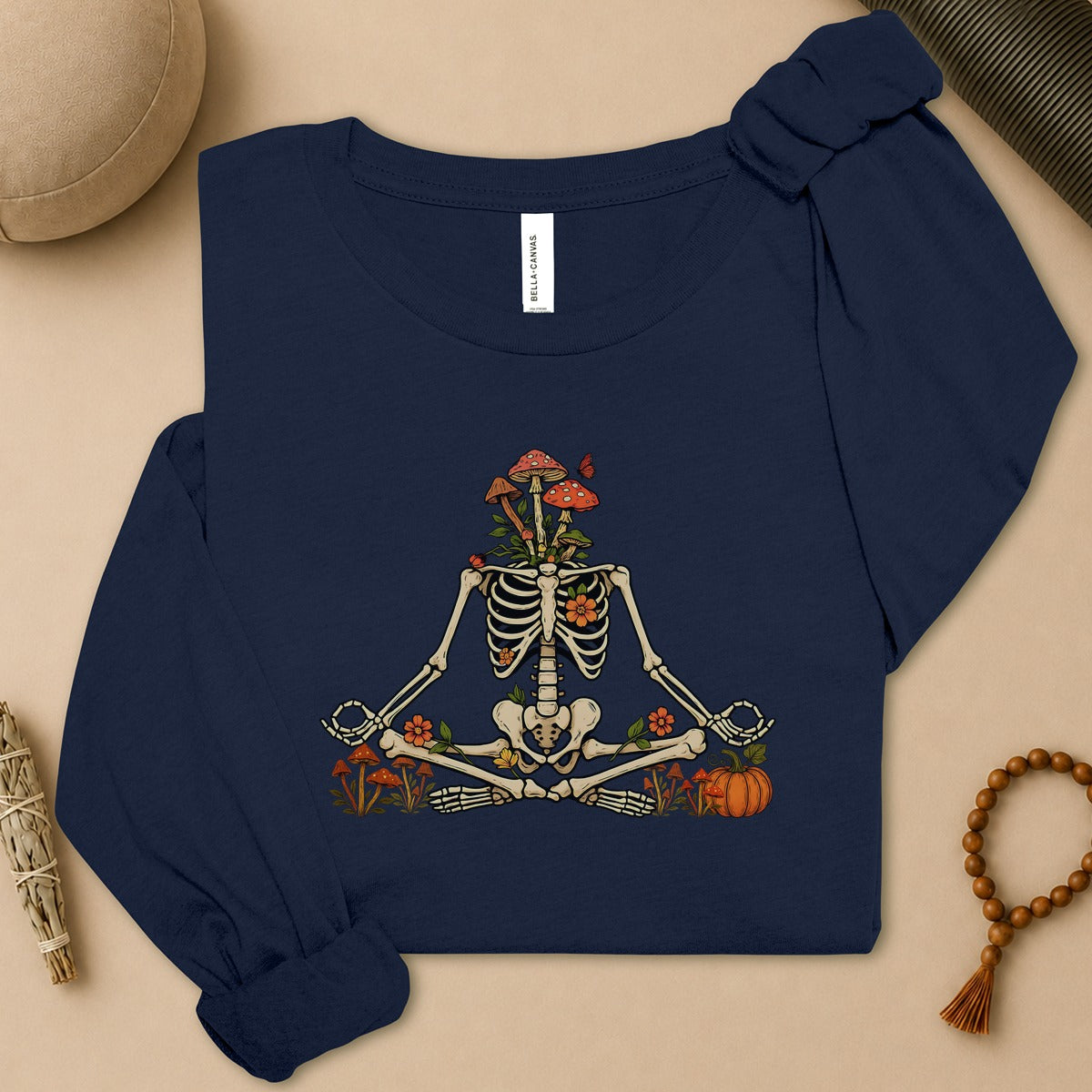 Skeleton Meditation Long Sleeve Tee