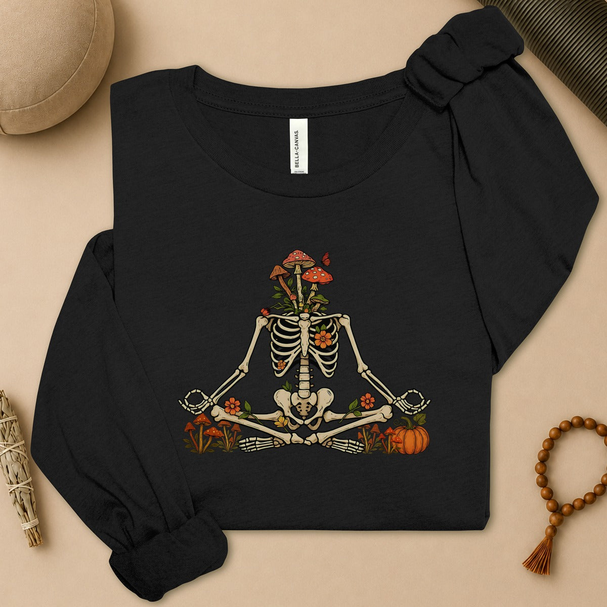 Skeleton Meditation Long Sleeve Tee