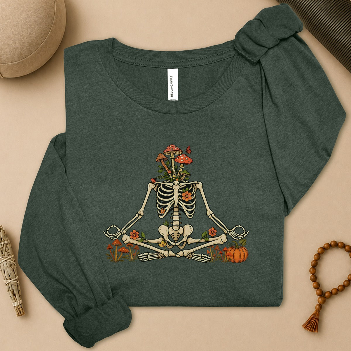 Skeleton Meditation Long Sleeve Tee