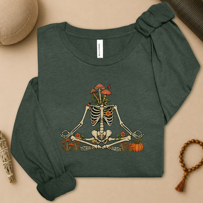 Skeleton Meditation Long Sleeve Tee