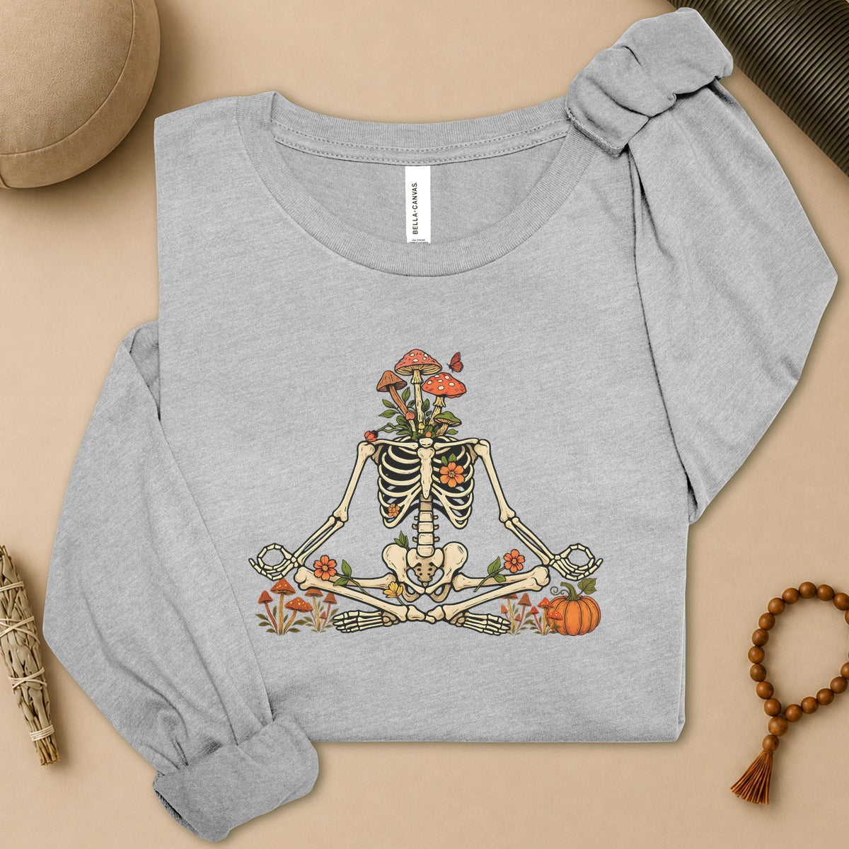 Skeleton Meditation Long Sleeve Tee