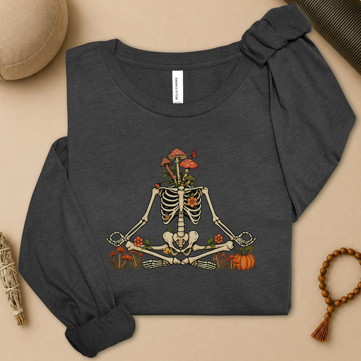 Skeleton Meditation Long Sleeve Tee