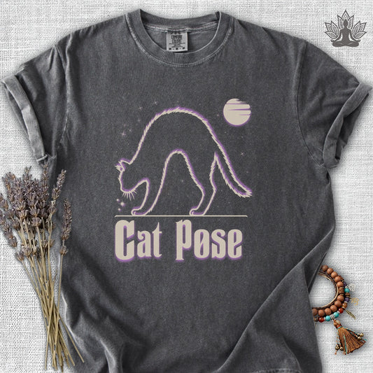 Cat Pose Retro Comfort Colors Tee
