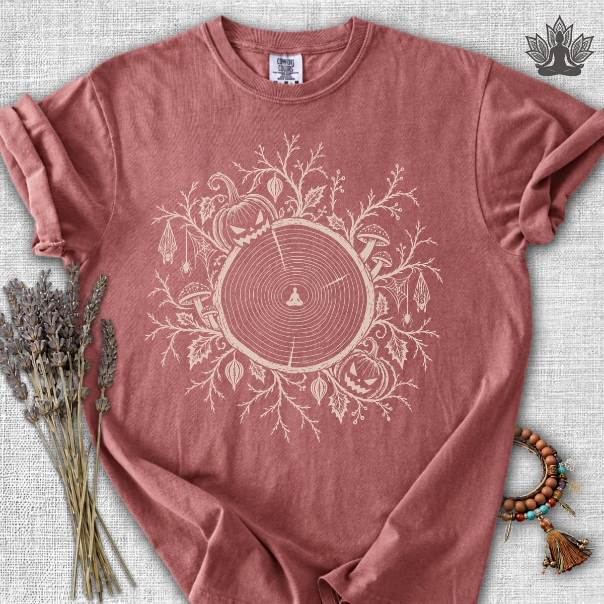 The Quiet Center: Haunted Woods Halloween Edition Comfort Colors Tee