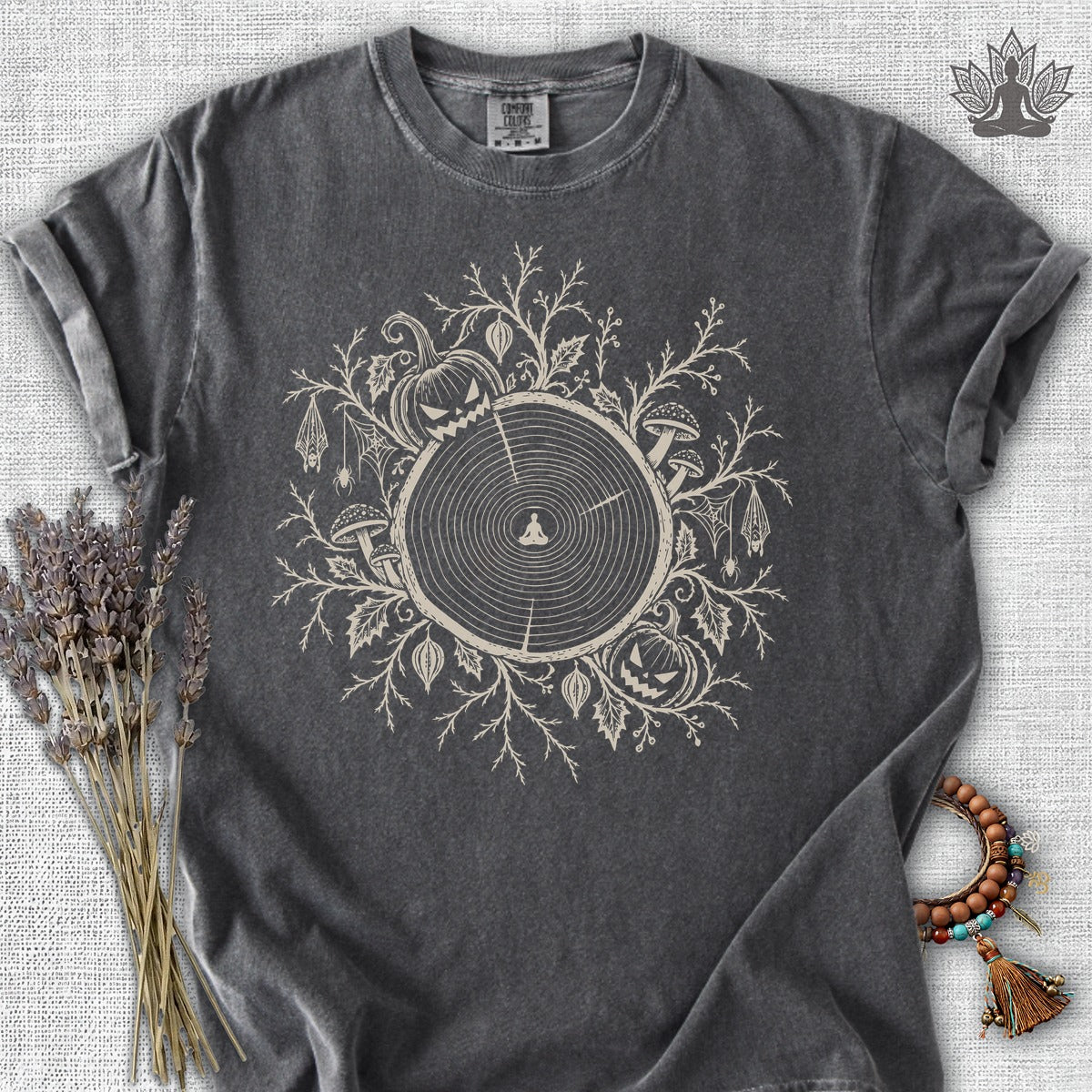 The Quiet Center: Haunted Woods Halloween Edition Comfort Colors Tee