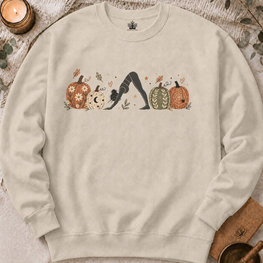 Boho Downward Dog Pumpkin Sweatshirt