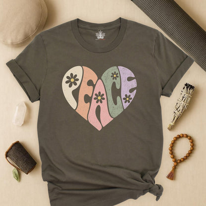 Retro Peace Heart Tee