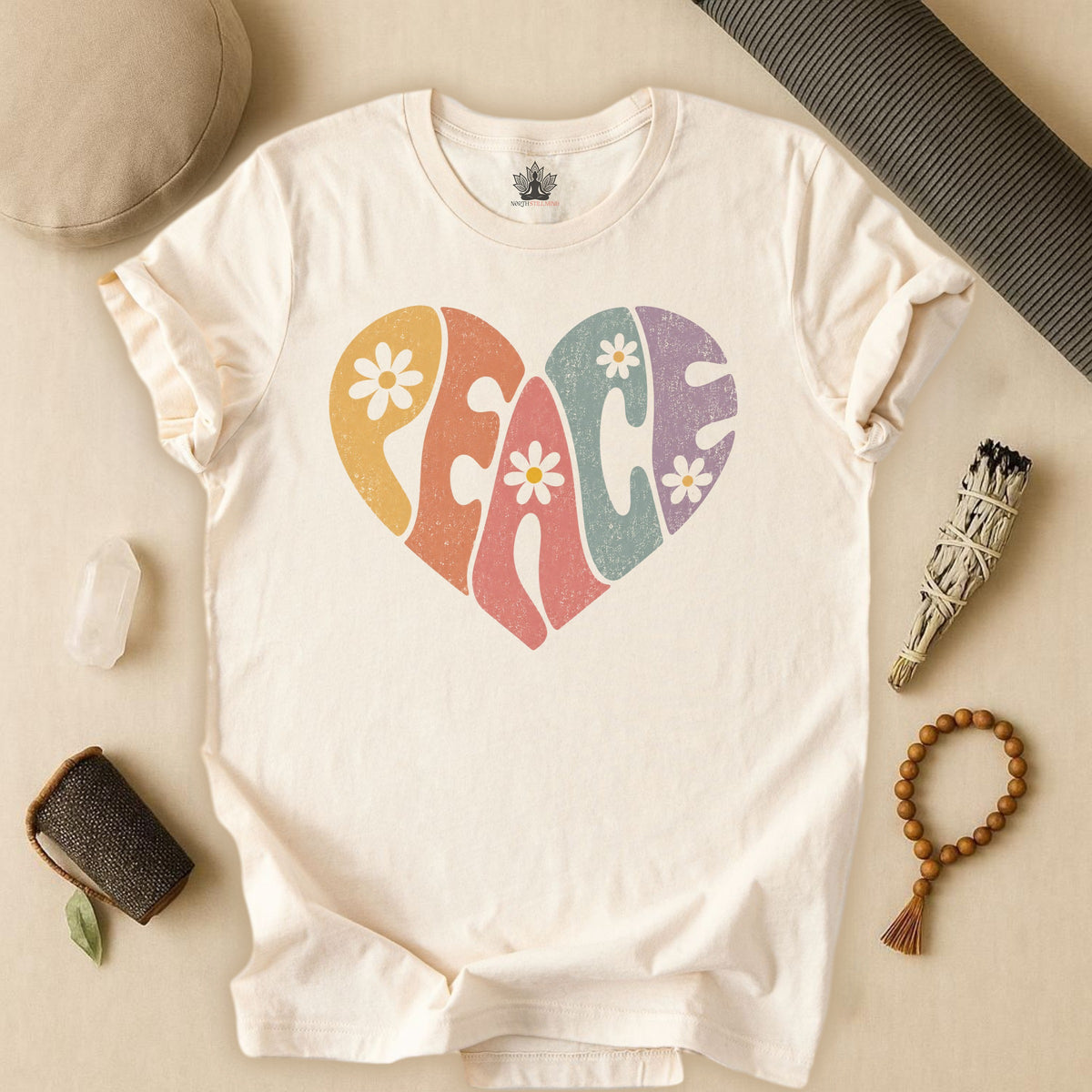Retro Peace Heart Tee