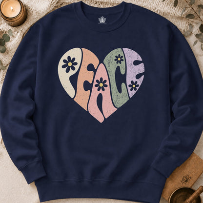 Retro Peace Heart Sweatshirt