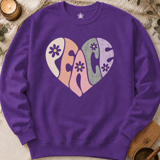 Retro Peace Heart Sweatshirt