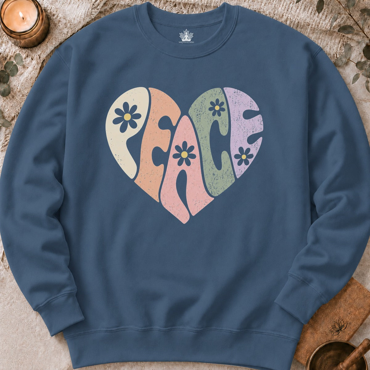 Retro Peace Heart Sweatshirt