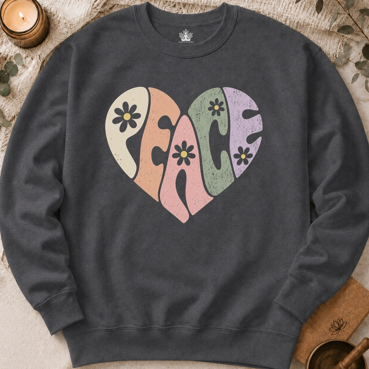 Retro Peace Heart Sweatshirt