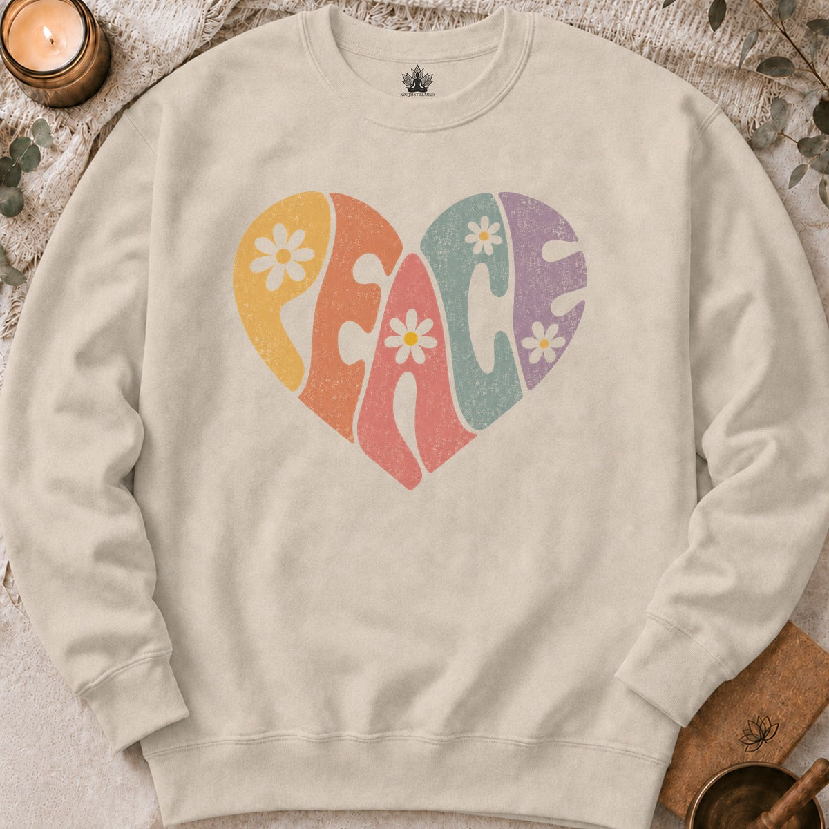 Retro Peace Heart Sweatshirt