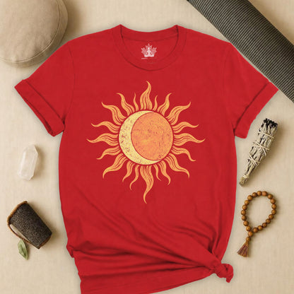 Celestial Balance Sun & Moon Boho Tee